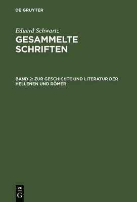 bokomslag Zur Geschichte und Literatur der Hellenen und Rmer