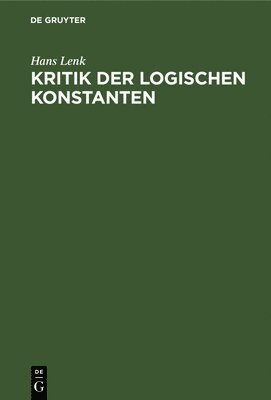 bokomslag Kritik Der Logischen Konstanten