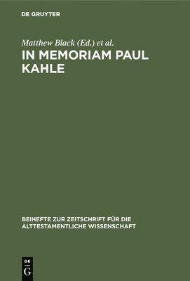 In Memoriam Paul Kahle 1
