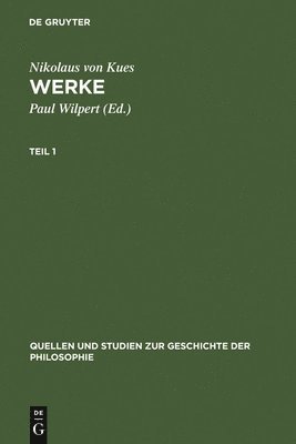 Nikolaus Von Kues, Paul Wilpert - Werke, Inbunden