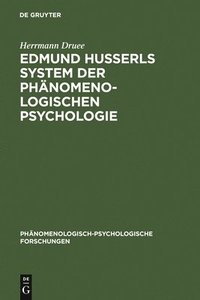bokomslag Edmund Husserls System der phnomenologischen Psychologie