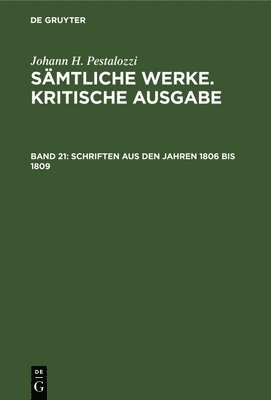 bokomslag Schriften aus den Jahren 1806 bis 1809