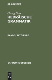 Georg Beer - Satzlehre, Inbunden