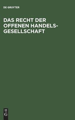 bokomslag Recht der Offenen Handelsgesellschaft