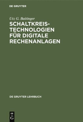 bokomslag Schaltkreistechnologien fr digitale Rechenanlagen