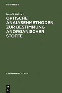 bokomslag Optische Analysenmethoden zur Bestimmung anorganischer Stoffe