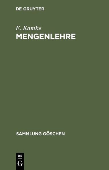 E. Kamke - Mengenlehre, Inbunden