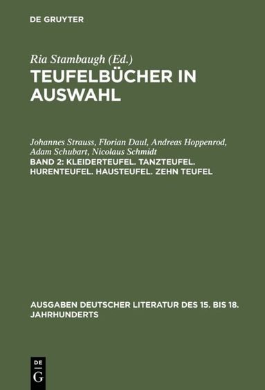 Johannes Strauss, Florian Daul, Andreas Hoppenrod, Adam Schubart, Nicolaus Schmidt, Ria Stambaugh - Kleiderteufel. Tanzteufel. Hurenteufel. Hausteufel. Zehn Teufel, Inbunden