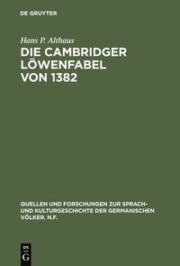 bokomslag Die Cambridger Lwenfabel von 1382