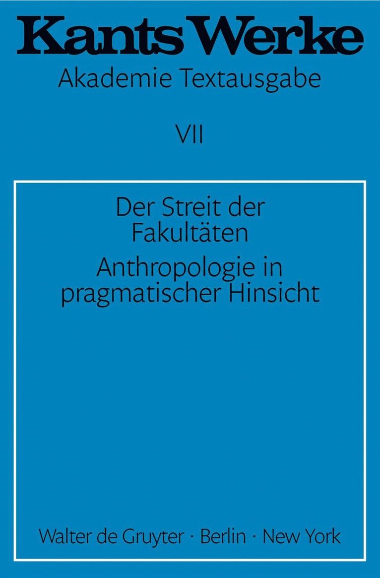 Streit der Fakultäten. Anthropologie in pragmatischer Hinsicht