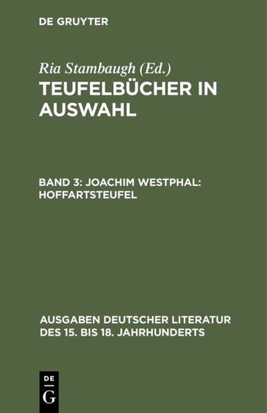 Ria Stambaugh - Joachim Westphal: Hoffartsteufel, Inbunden