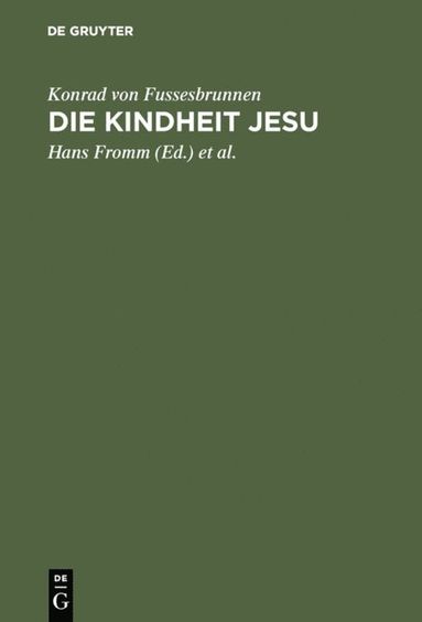 bokomslag Die Kindheit Jesu