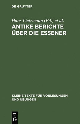 bokomslag Antike Berichte ber Die Essener