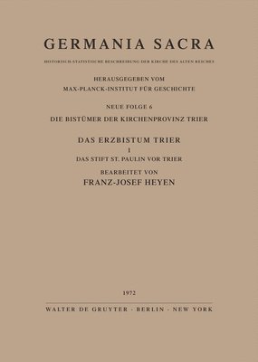 Die Bistmer Der Kirchenprovinz Mainz. Das Bistum Hildesheim I. Das Reichsunmittelbare Kanonissenstift Gandersheim 1