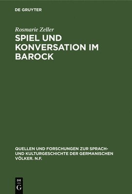 bokomslag Spiel Und Konversation Im Barock