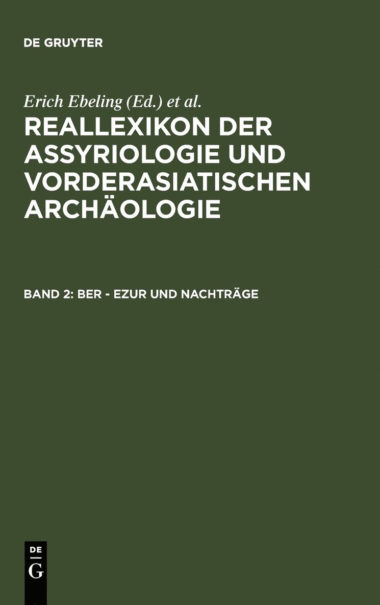 Ber - Ezur Und Nachträge 1