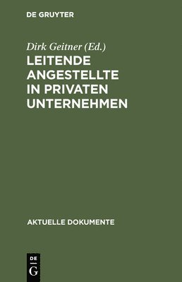 Dirk Geitner - Leitende Angestellte in privaten Unternehmen, Inbunden
