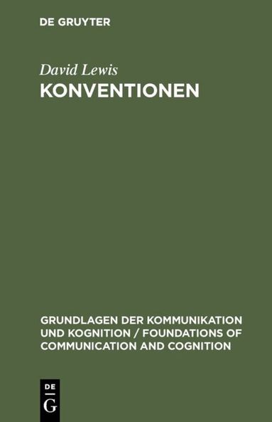 David Lewis - Konventionen, Inbunden