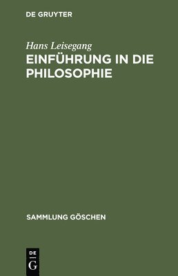 bokomslag Einfhrung in Die Philosophie