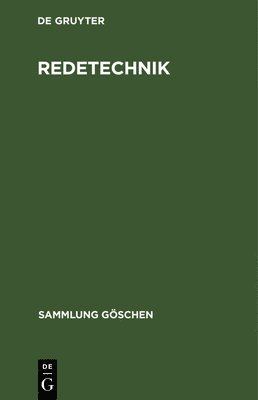 Degruyter - Redetechnik, Inbunden