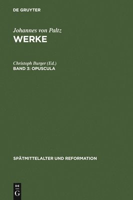 Christoph Burger - Opuscula, Inbunden
