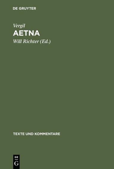 Vergil, Will Richter - Aetna, Inbunden