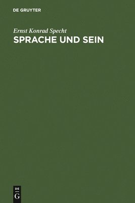 bokomslag Sprache und Sein