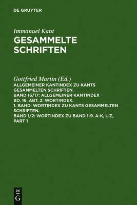 Immanuel Kant, Dieter Krallmann, Gottfried Martin, Hans A. Martin - Wortindex Zu Band 1-9. A-K, L-Z, Inbunden