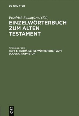 bokomslag Hebräisches Wörterbuch Zum Dodekapropheton