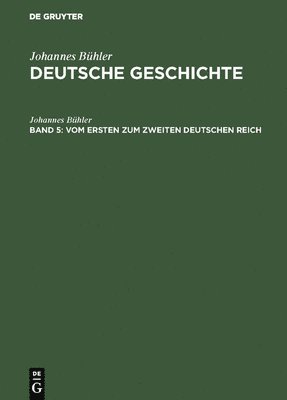 bokomslag Vom Ersten Zum Zweiten Deutschen Reich