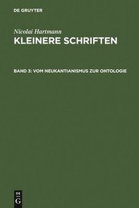 bokomslag Vom Neukantianismus Zur Ontologie
