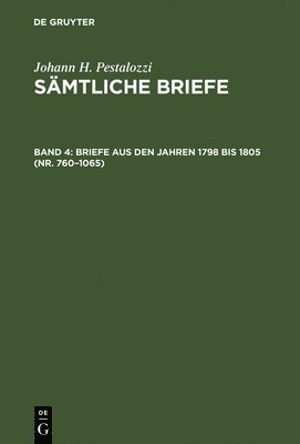 bokomslag Briefe aus den Jahren 1798 bis 1805 (Nr. 7601065)