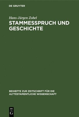 bokomslag Stammesspruch Und Geschichte