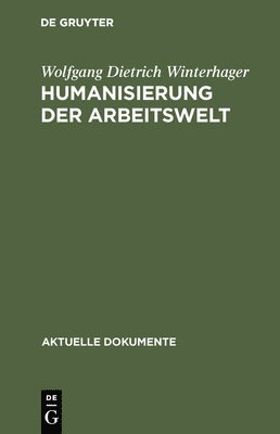 bokomslag Humanisierung der Arbeitswelt