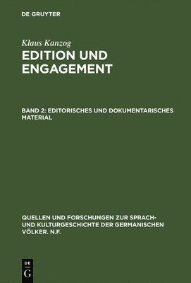 bokomslag Editorisches und dokumentarisches Material