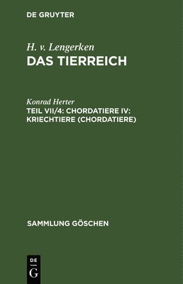 Konrad Herter - Chordatiere IV, Inbunden