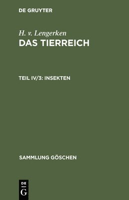 H V Lengerken - Insekten, Inbunden