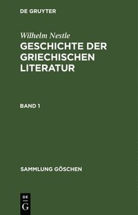 bokomslag Sammlung Gschen Geschichte der griechischen Literatur