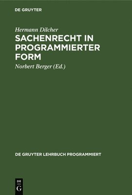 bokomslag Sachenrecht in Programmierter Form