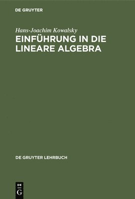 bokomslag Einfhrung in die lineare Algebra