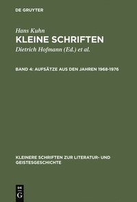 bokomslag Kleine Schriften, Band 4, Aufstze aus den Jahren 1968-1976