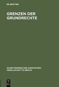 bokomslag Grenzen der Grundrechte