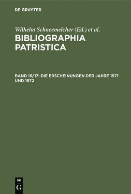 bokomslag Die Erscheinungen Der Jahre 1971 Und 1972