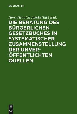 bokomslag Materialien Zur Entstehungsgeschichte Des Bgb