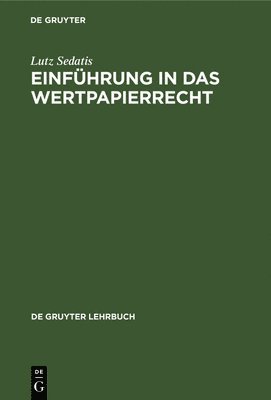 Einfhrung in das Wertpapierrecht 1