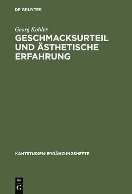 Geschmacksurteil Und sthetische Erfahrung 1