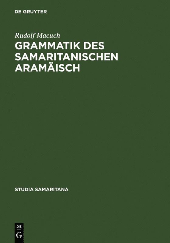 Grammatik des samaritanischen Aramisch 1