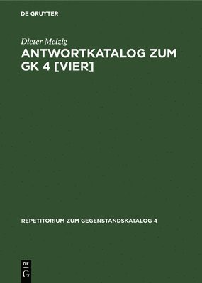 bokomslag Antwortkatalog Zum Gk 4 [Vier]