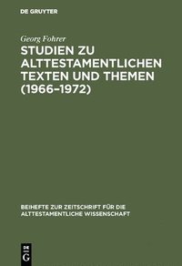 bokomslag Studien zu alttestamentlichen Texten und Themen (1966-1972)