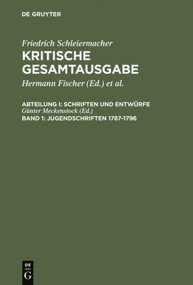 Günter Meckenstock - Jugendschriften 1787-1796, Inbunden